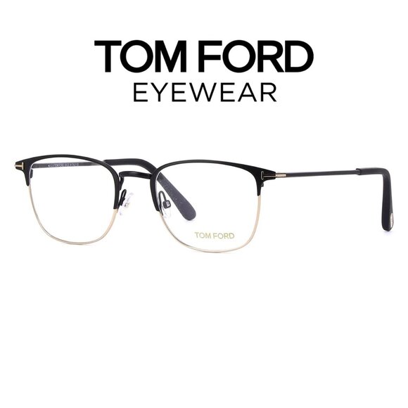 Tom Ford TF5453 Black Gold 002 Full Rim Optical/Prescription Eyeglasses Frame - Picture 1 of 14